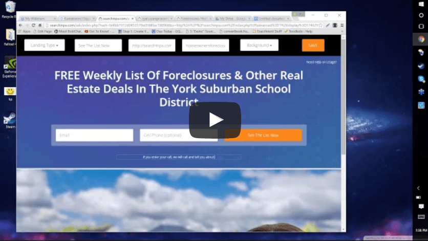Basic “Foreclosure List” Facebook Campaign (Dec 22, 2015)
